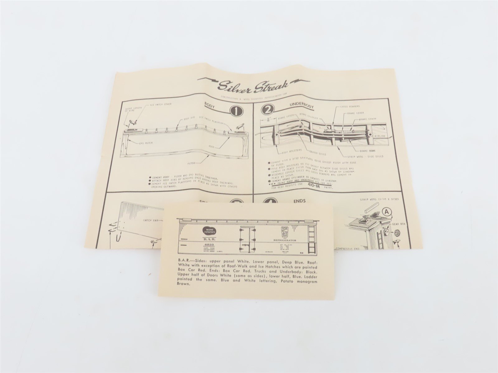 HO Silver Streak Kit SS-404 BAR Bangor & Aroostook Maine Potatoes Reefer #6535