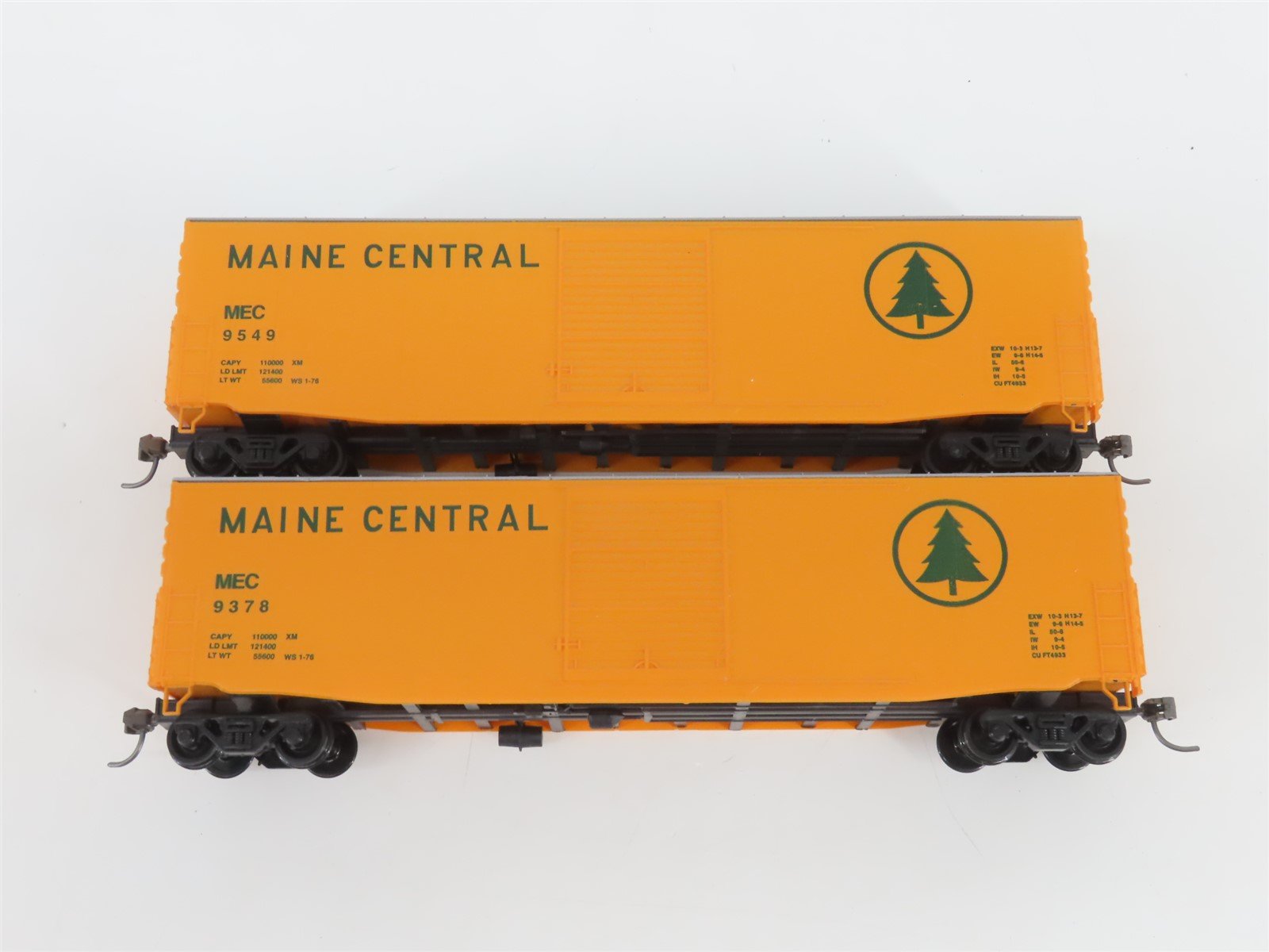 LOT of 4 HO Scale E&C Shops 0201 MEC Maine Central 50' Single Door Box Cars