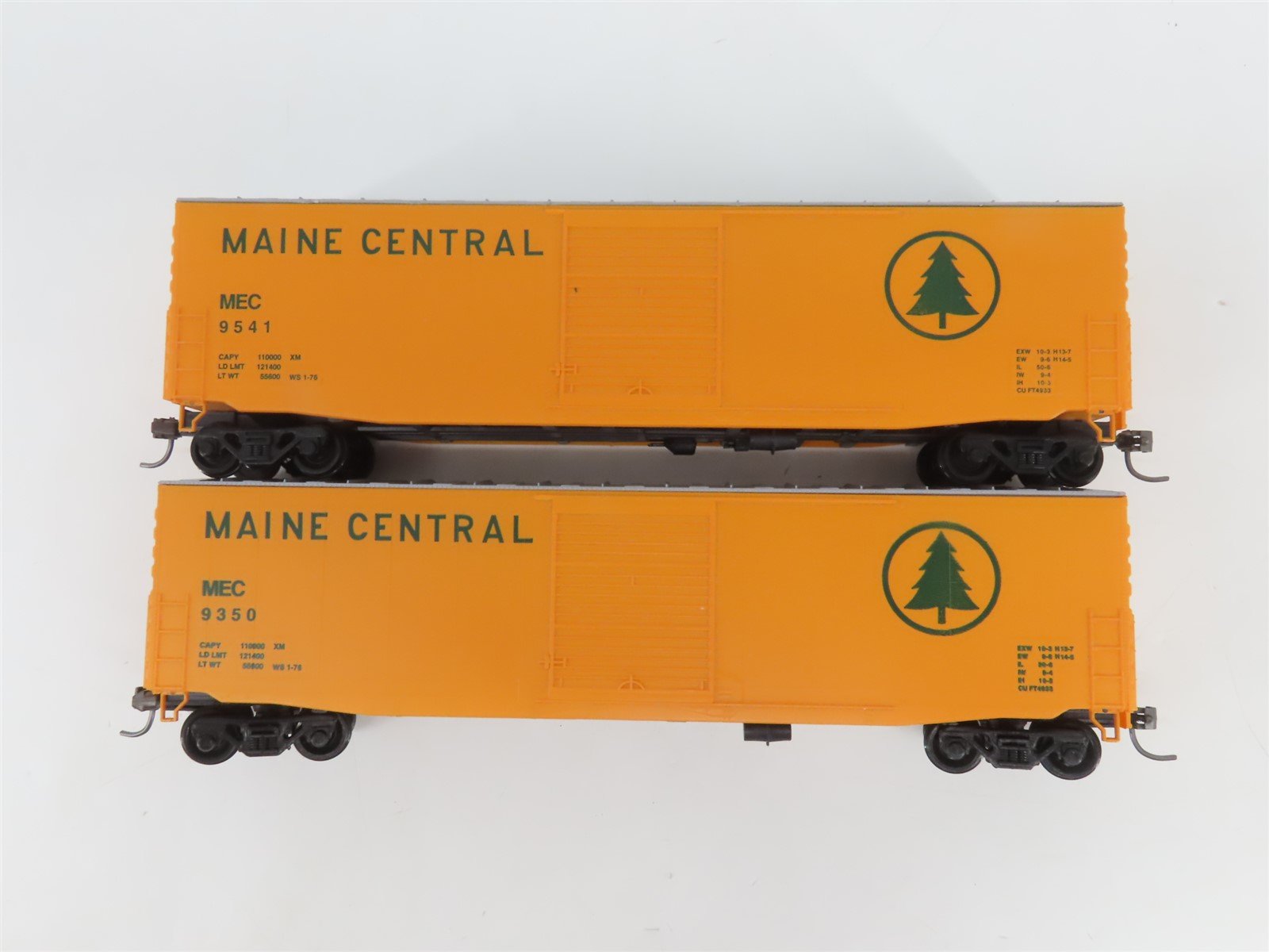 LOT of 4 HO Scale E&C Shops 0201 MEC Maine Central 50' Single Door Box Cars