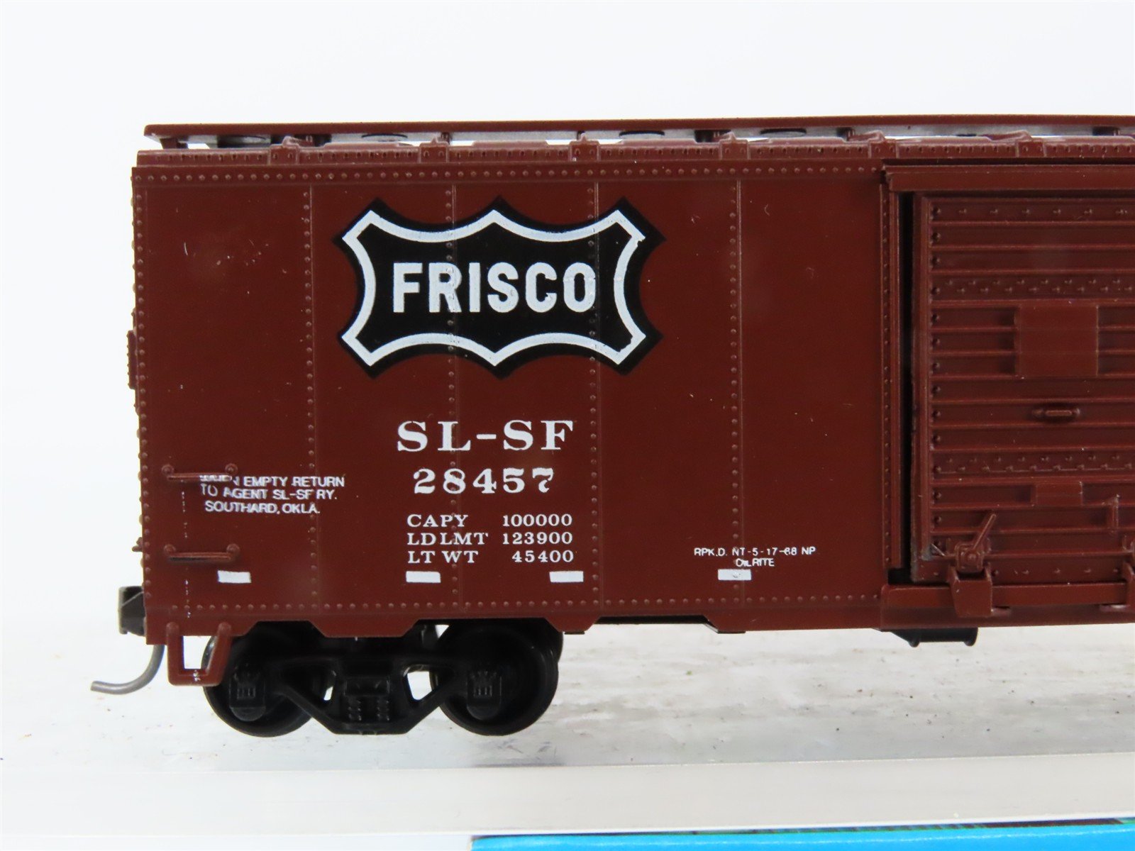HO Athearn Bev-Bel #1013-1 SL-SF Frisco Single Door 40' Box Car #28457 - BUILT