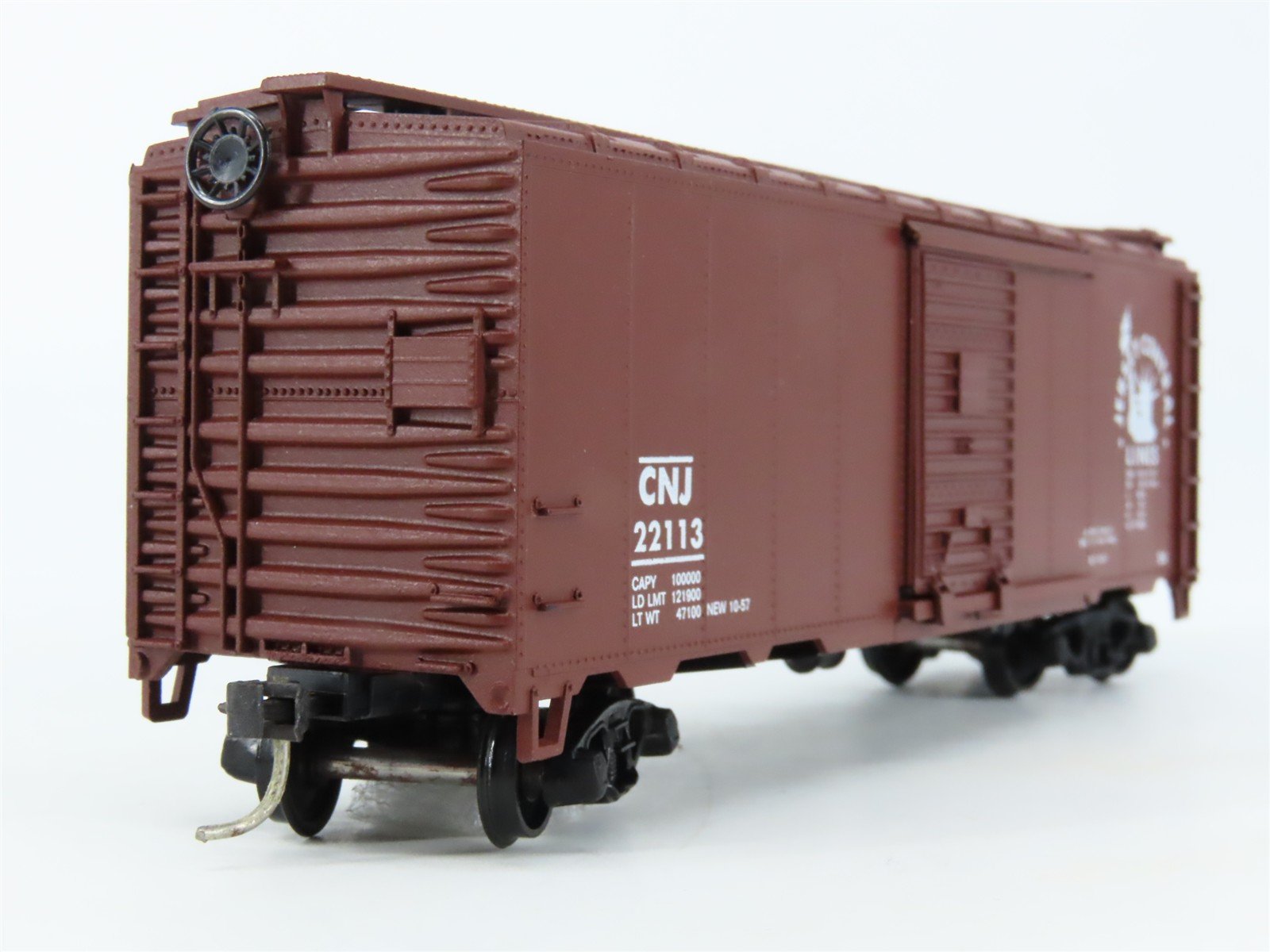 HO Scale Athearn Bev-Bel #294-2 CNJ Jersey Central Lines 40' Boxcar #22113 BUILT
