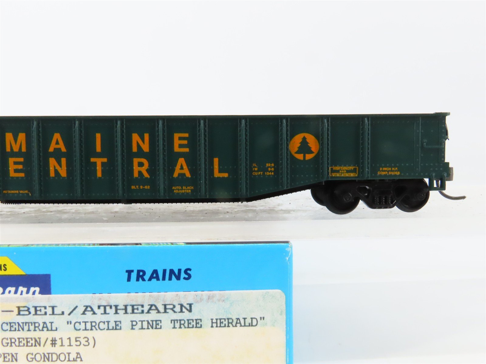 HO Scale Athearn Bev-Bel #1345-1 MEC Pine Tree 50' Open Gondola #1153 - BUILT
