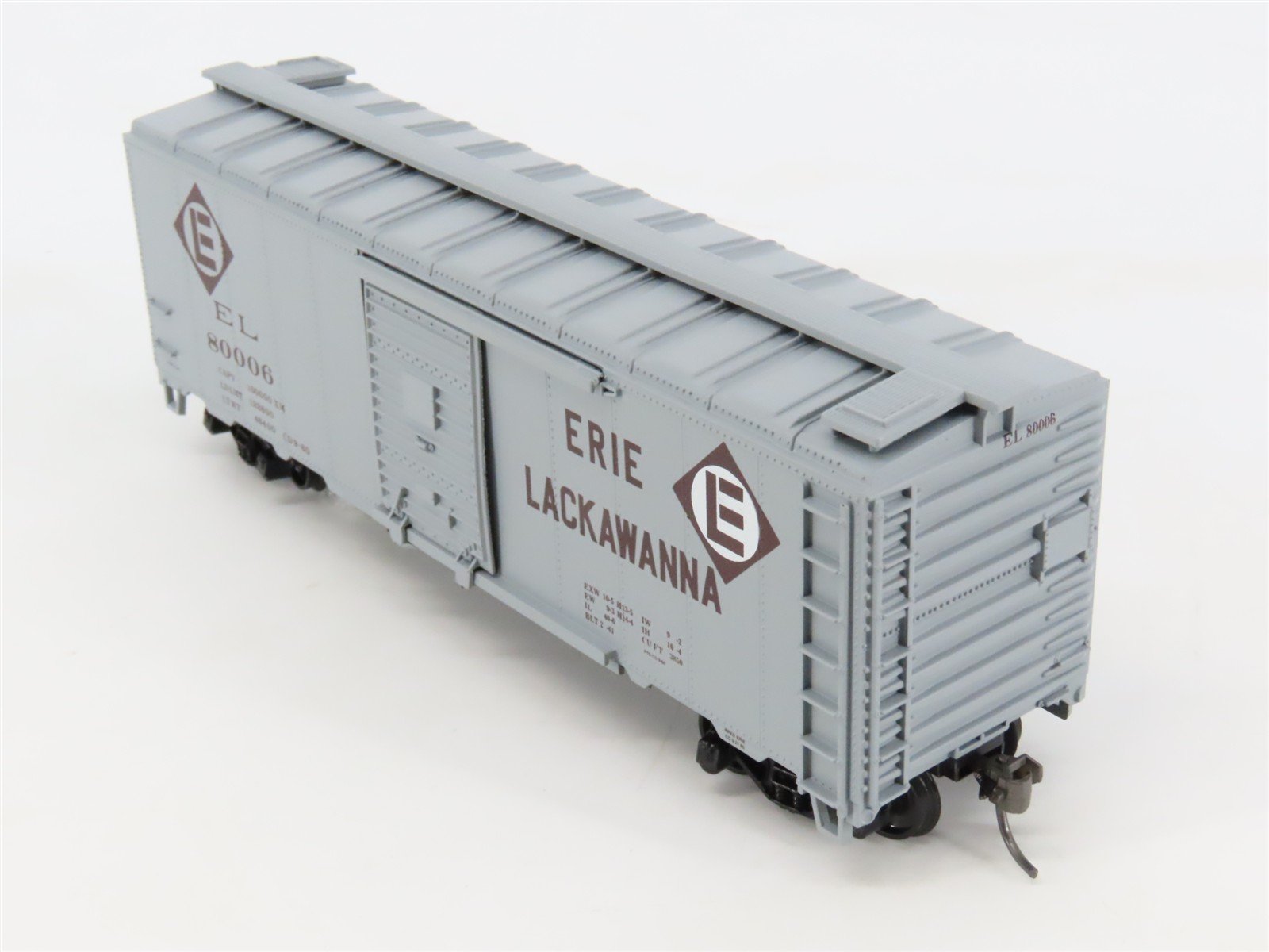 HO Scale Athearn Bev-Bel #263-1 EL Erie Lackawanna 40' Box Car #80006 - BUILT