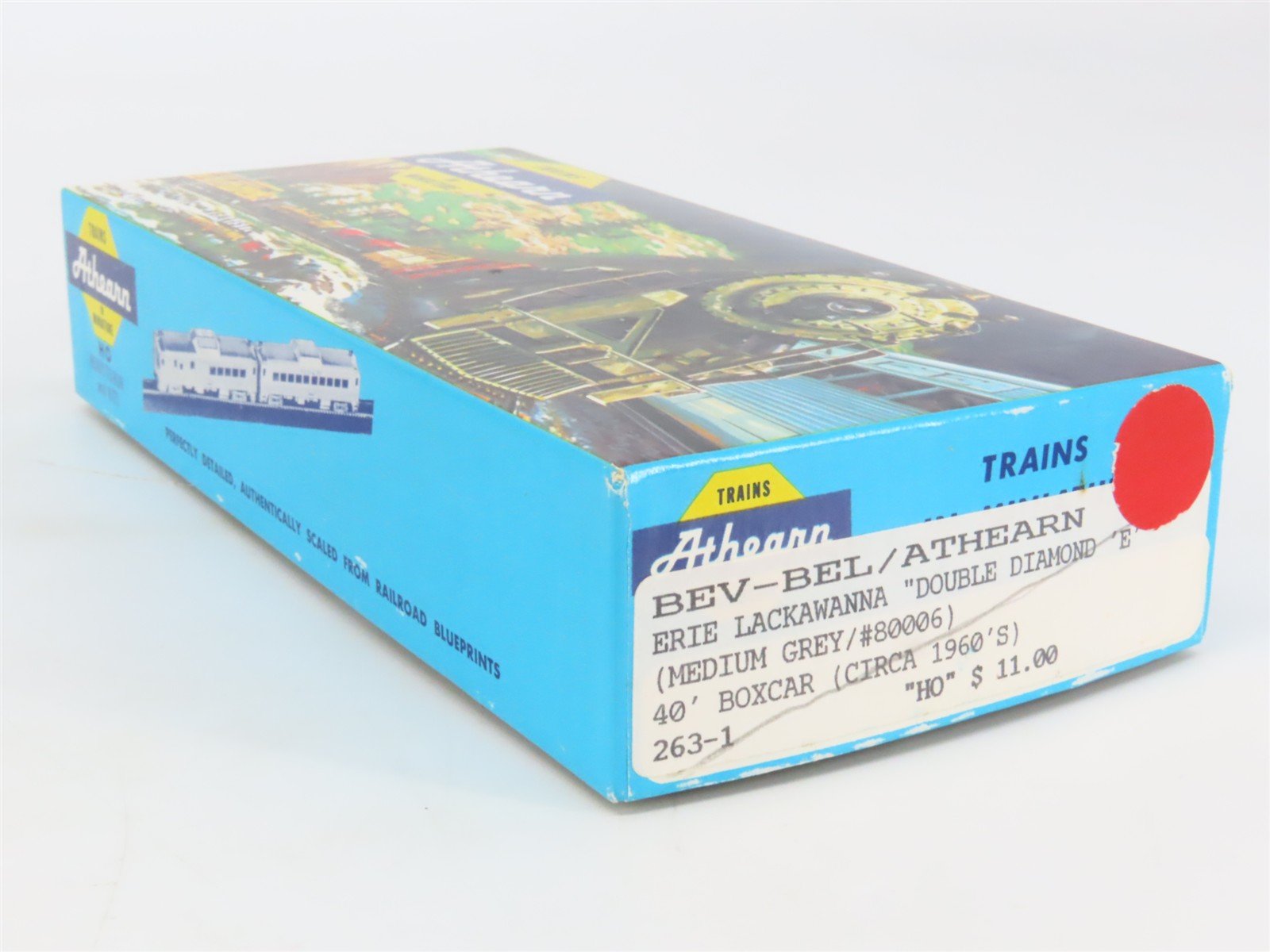 HO Scale Athearn Bev-Bel #263-1 EL Erie Lackawanna 40' Box Car #80006 - BUILT