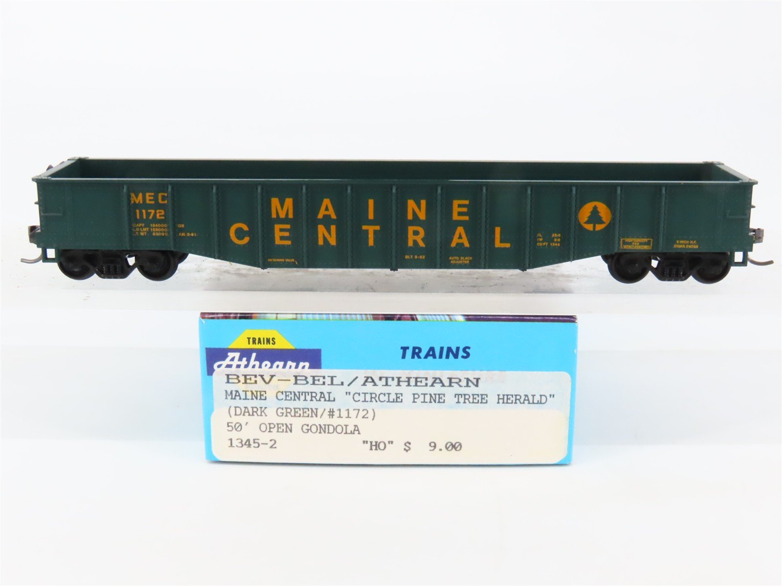 HO Athearn Bev-Bel #1345-2 MEC Maine Central Pine Tree 50' Gondola #1172 - BUILT