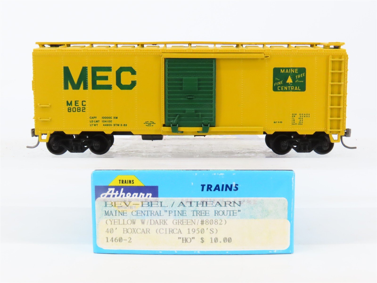 HO Scale Athearn Bev-Bel #1460-2 MEC Maine Central Pine Tree Route Box Car #8082