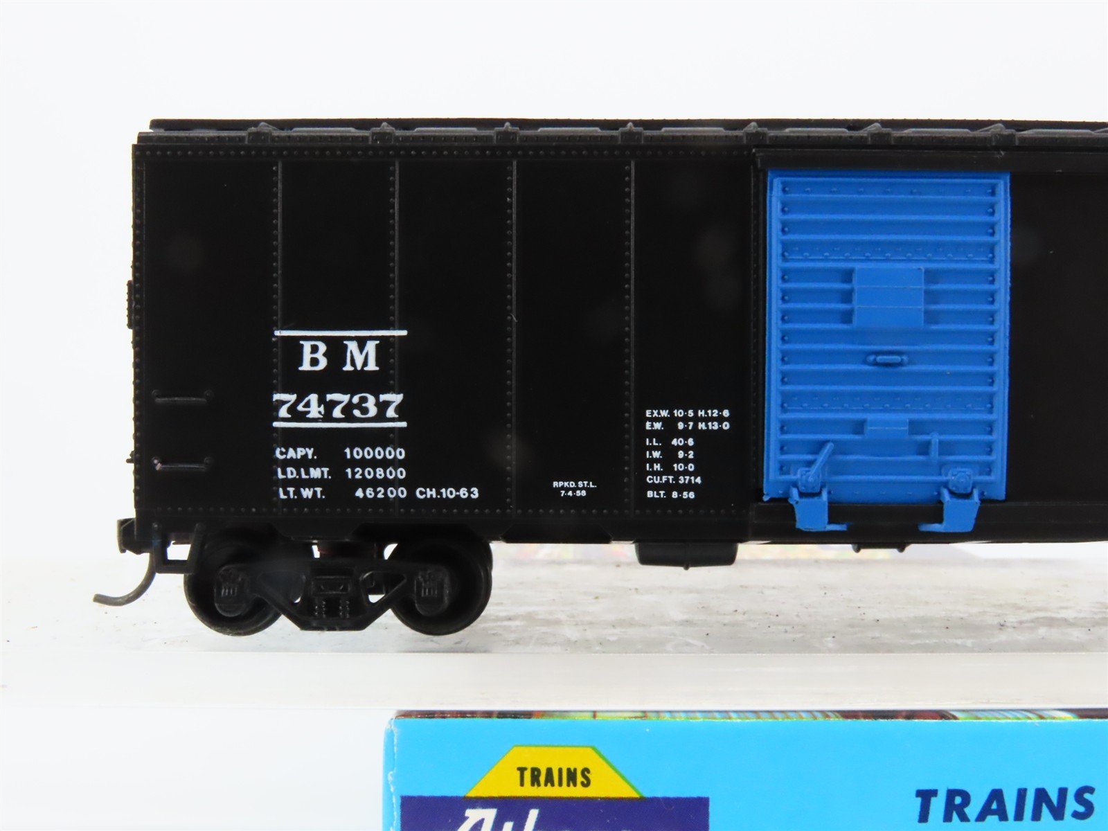 HO Athearn Bev-Bel #1148-3 BM Boston & Maine 40' Box Car #74737 - BUILT