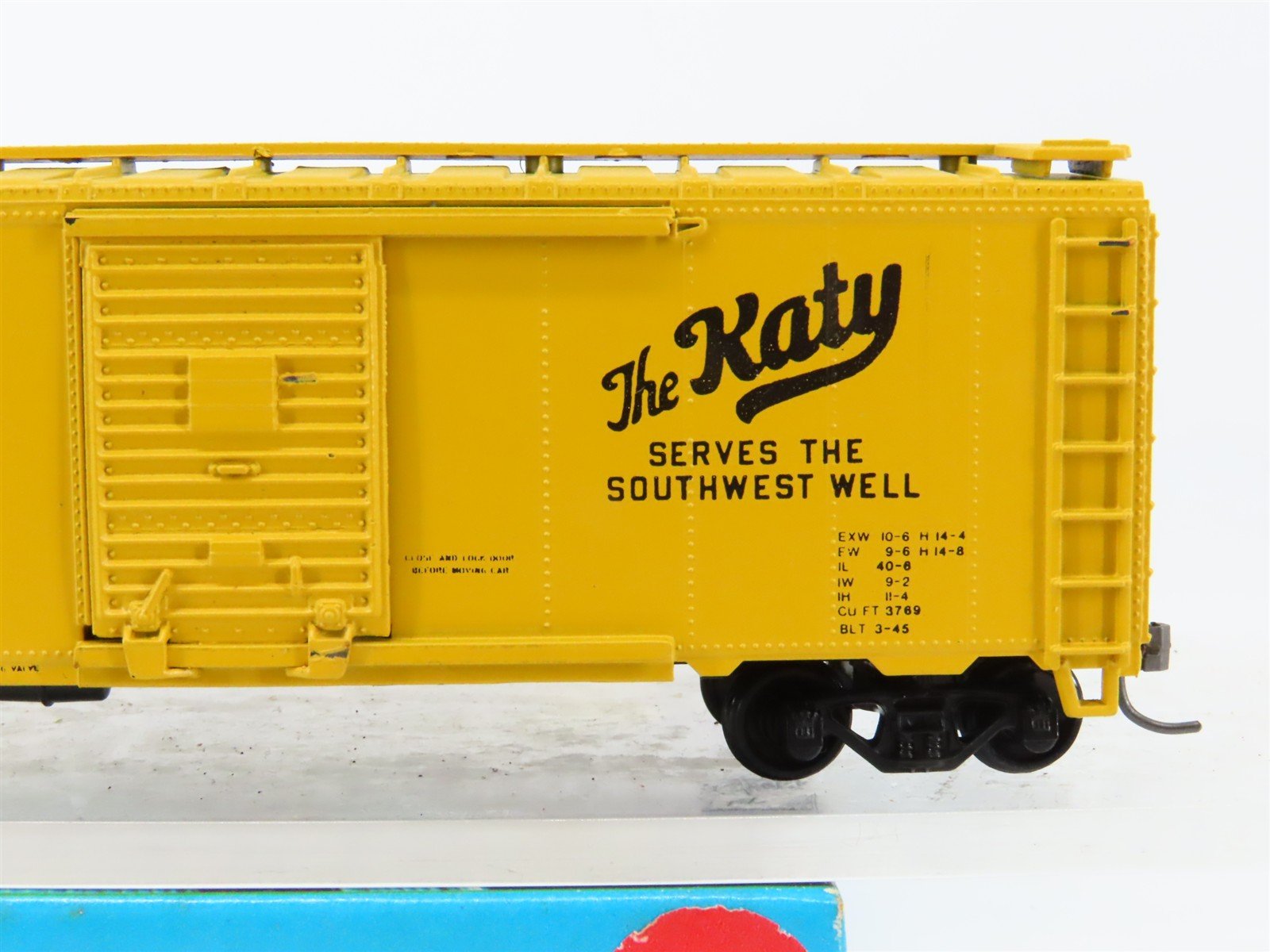HO Scale Athearn Bev-Bel #521-2 MKT The Katy Single Door 40' Boxcar #6434 BUILT