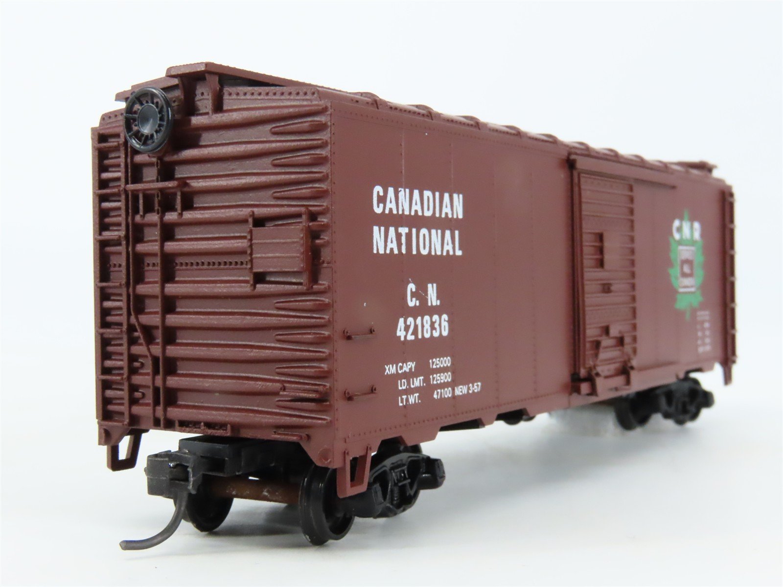 HO Scale Athearn Bev-Bel #315-2 CN Canadian National 40' Box Car #421836 - BUILT