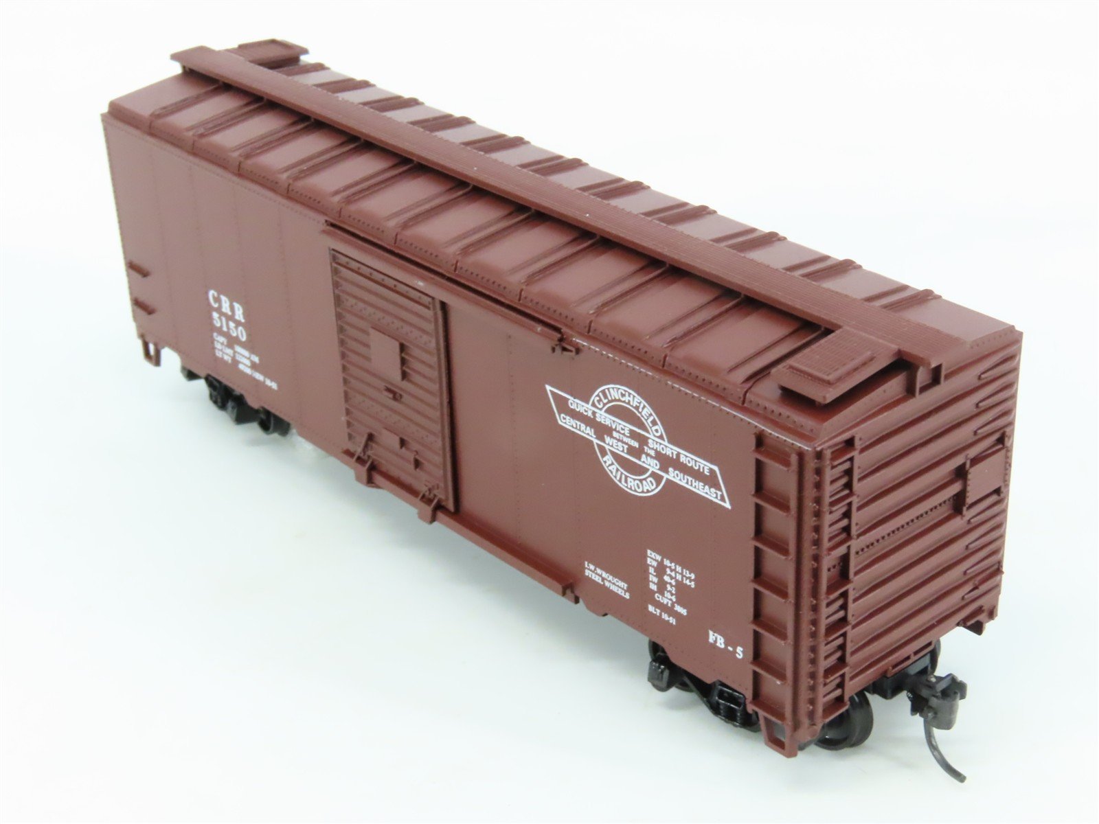 HO Scale Athearn Bev-Bel #1147-2 CRR Clinchfield 40' Box Car #5150 - BUILT