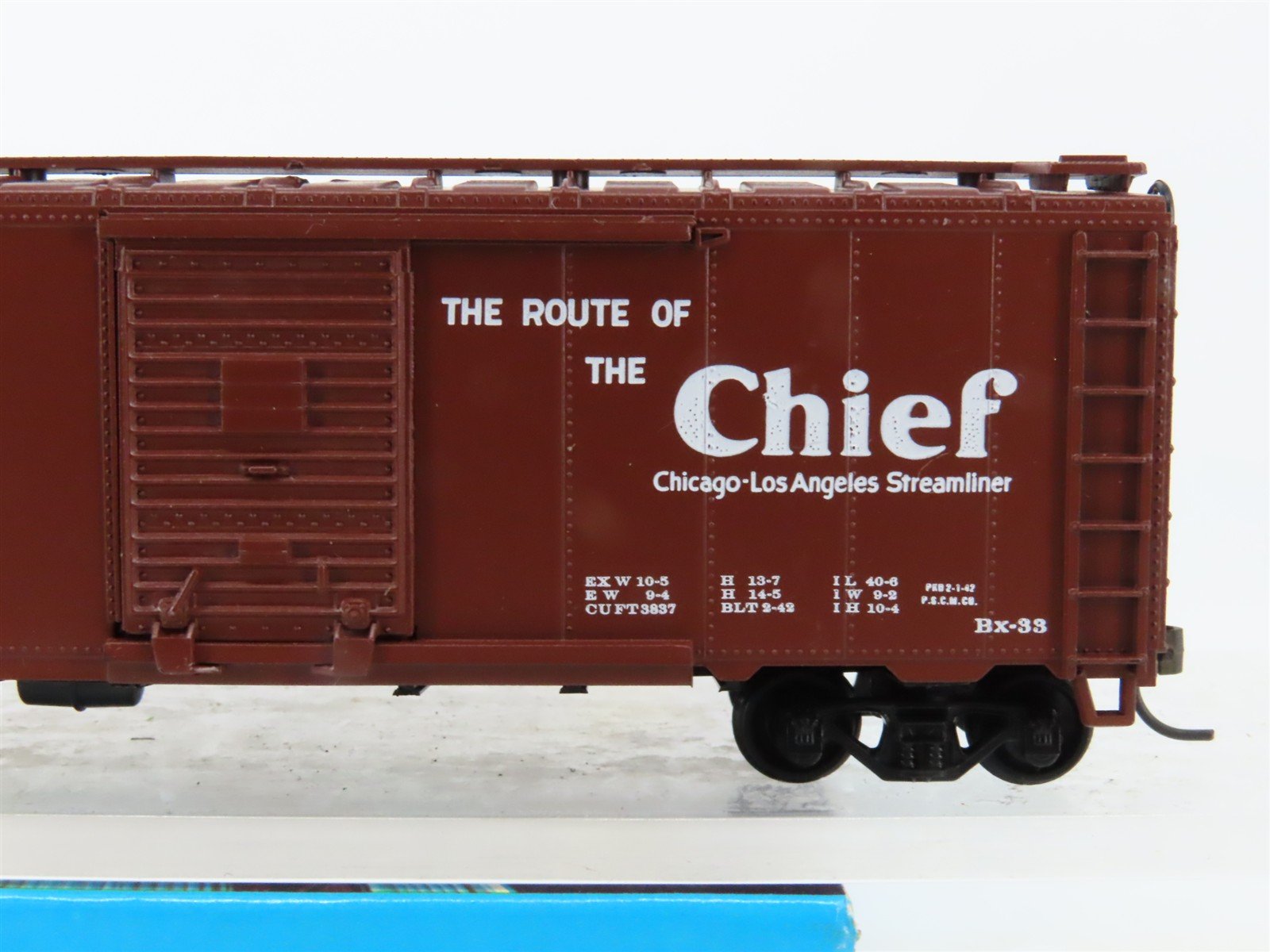HO Scale Athearn Bev-Bel #1397 ATSF Santa Fe Chief 40' Box Car #145388 - BUILT