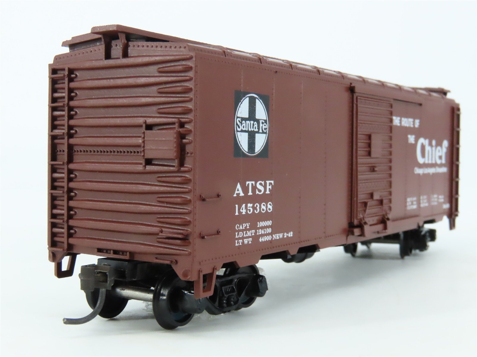 HO Scale Athearn Bev-Bel #1397 ATSF Santa Fe Chief 40' Box Car #145388 - BUILT