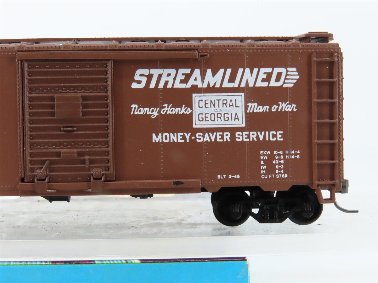 HO Athearn Bev-Bel 1042-1 CG Central of Georgia 40' Single Door Box Car #7232