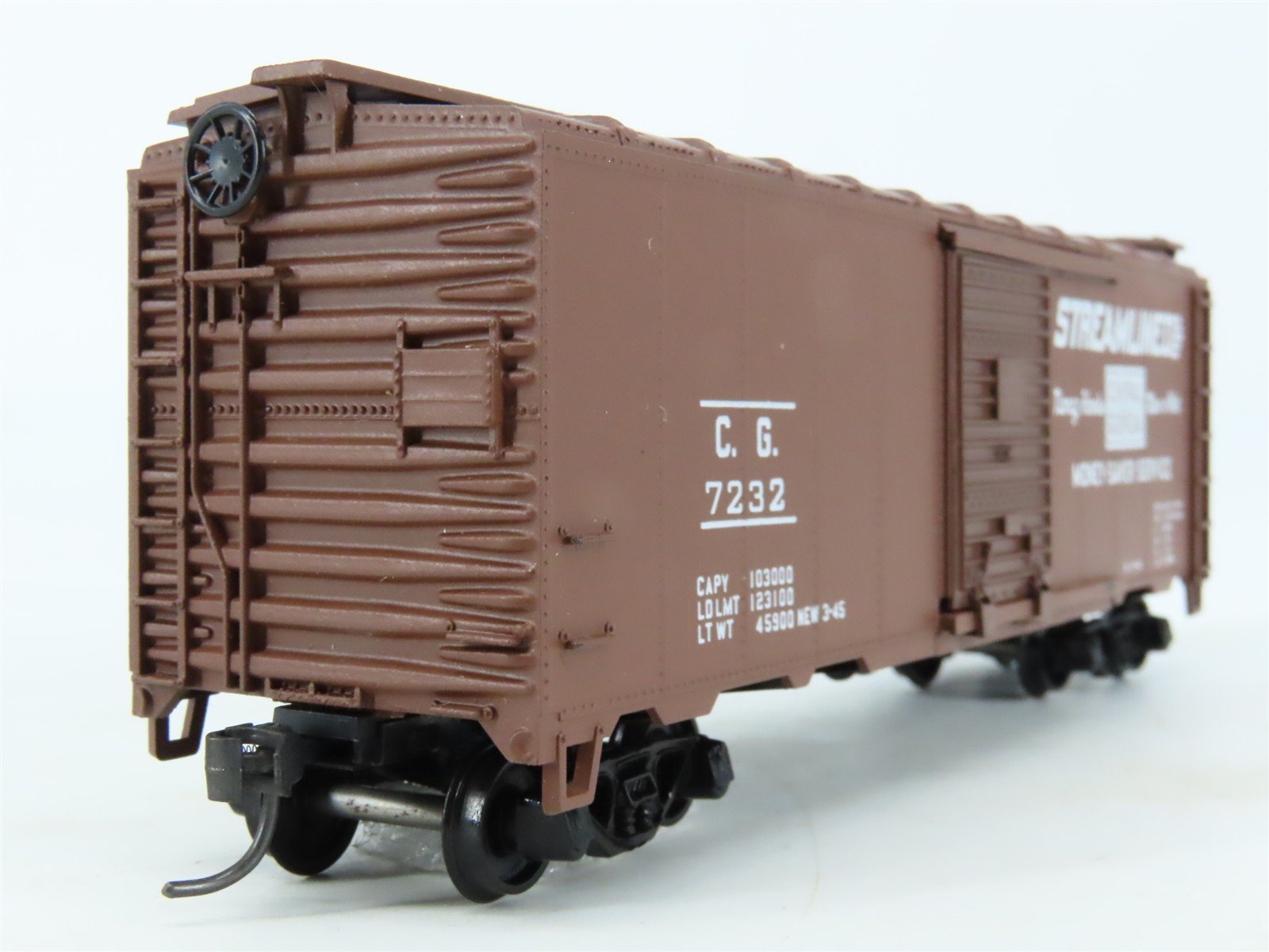 HO Athearn Bev-Bel 1042-1 CG Central of Georgia 40' Single Door Box Car #7232