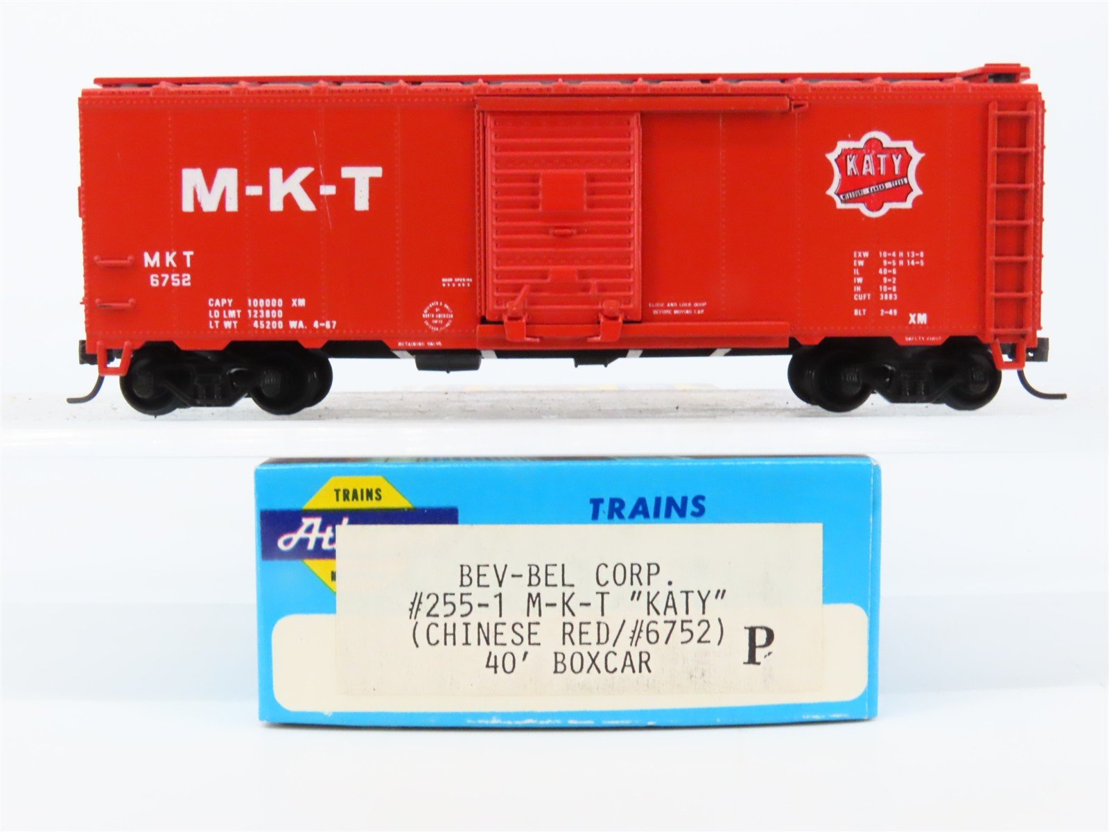 HO Athearn Bev-Bel 255-1 MKT Missouri Kansas Texas "Katy" 40' Boxcar #6752 BUILT