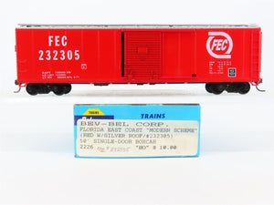 HO Scale Athearn Bev-Bel 2226 FEC Florida East Coast 50' Boxcar #232305 - BUILT