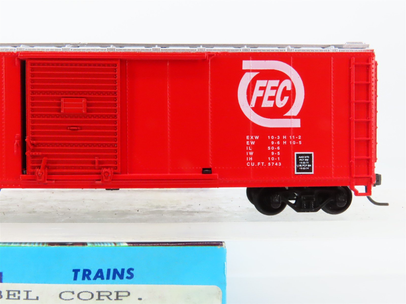 HO Scale Athearn Bev-Bel 2226 FEC Florida East Coast 50' Boxcar #232305 - BUILT