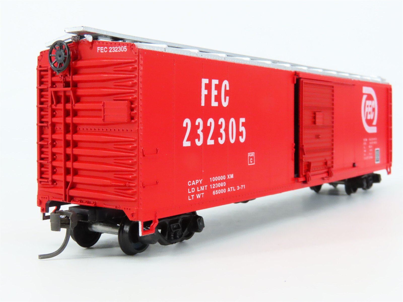 HO Scale Athearn Bev-Bel 2226 FEC Florida East Coast 50' Boxcar #232305 - BUILT