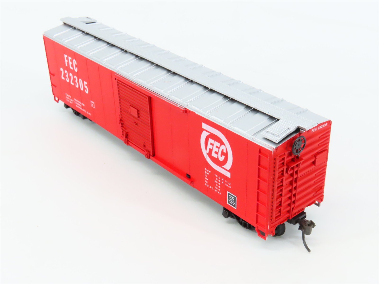 HO Scale Athearn Bev-Bel 2226 FEC Florida East Coast 50' Boxcar #232305 - BUILT