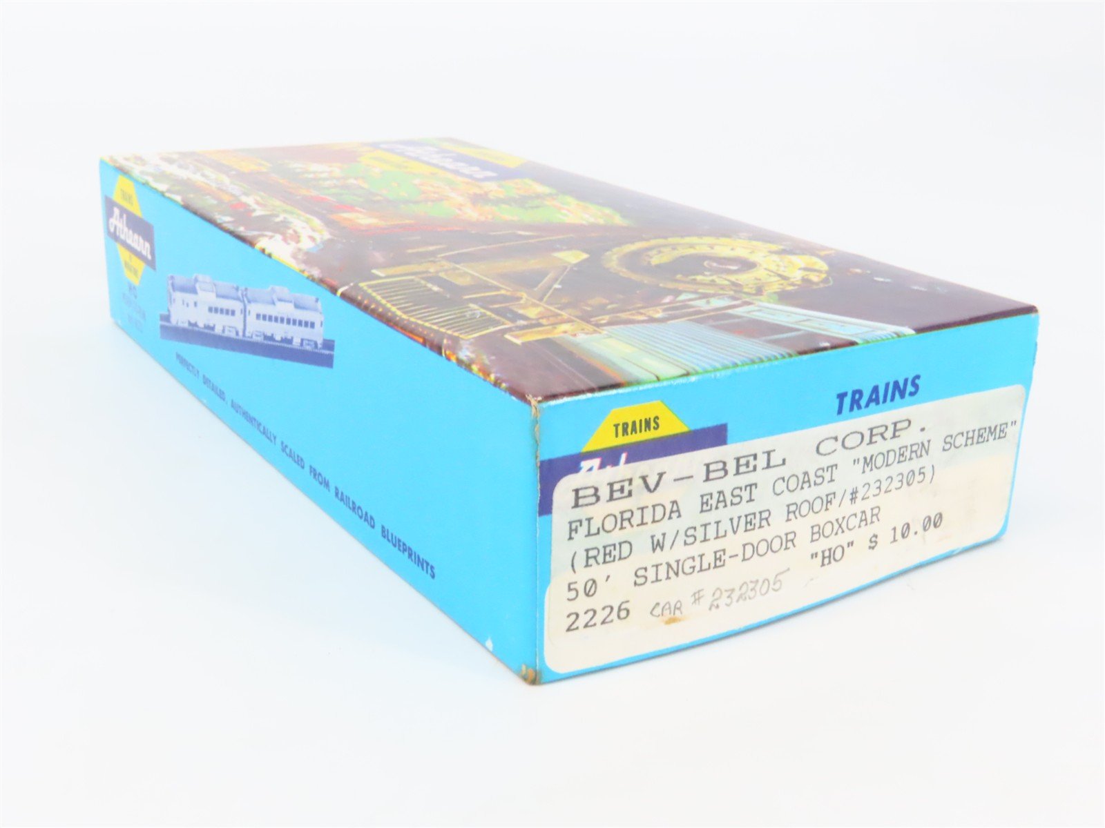 HO Scale Athearn Bev-Bel 2226 FEC Florida East Coast 50' Boxcar #232305 - BUILT