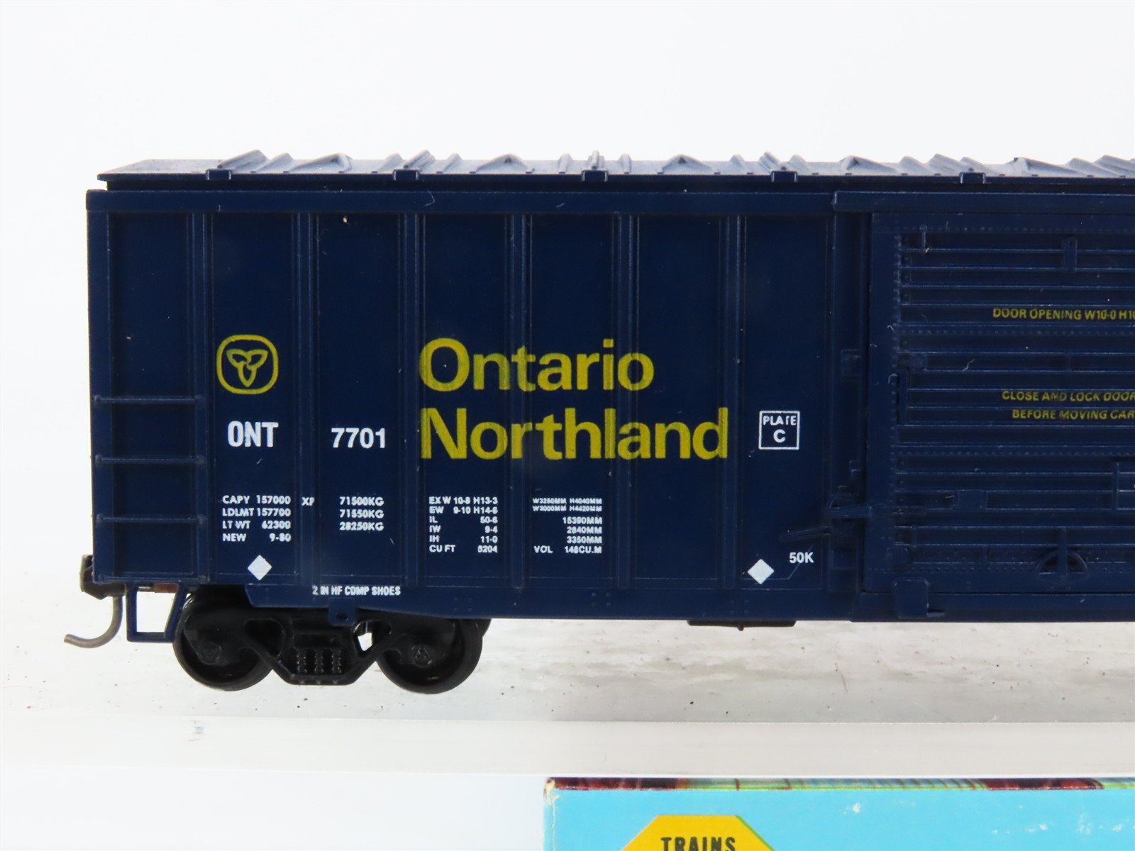 HO Scale Athearn Bev-Bel 305 ONT Ontario Northland 50' Box Car #7701 - BUILT