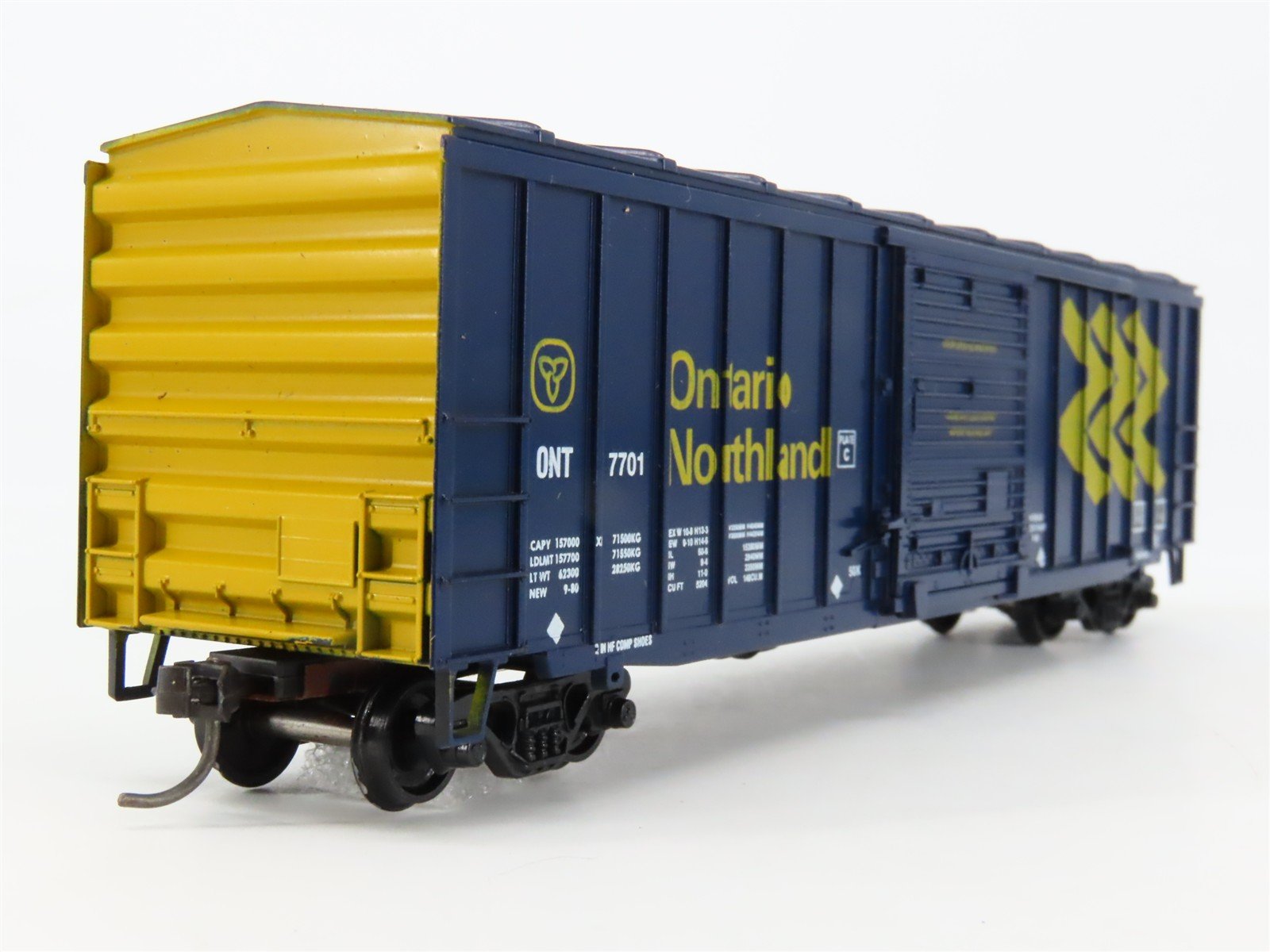 HO Scale Athearn Bev-Bel 305 ONT Ontario Northland 50' Box Car #7701 - BUILT