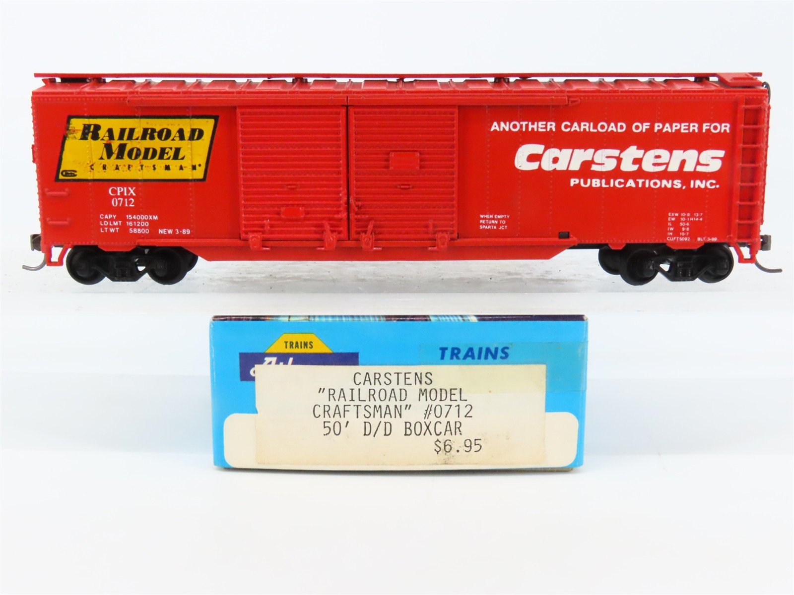 HO Scale Athearn CPIX Carstens Railroad Model Craftsman 50' Boxcar #0712 - BUILT
