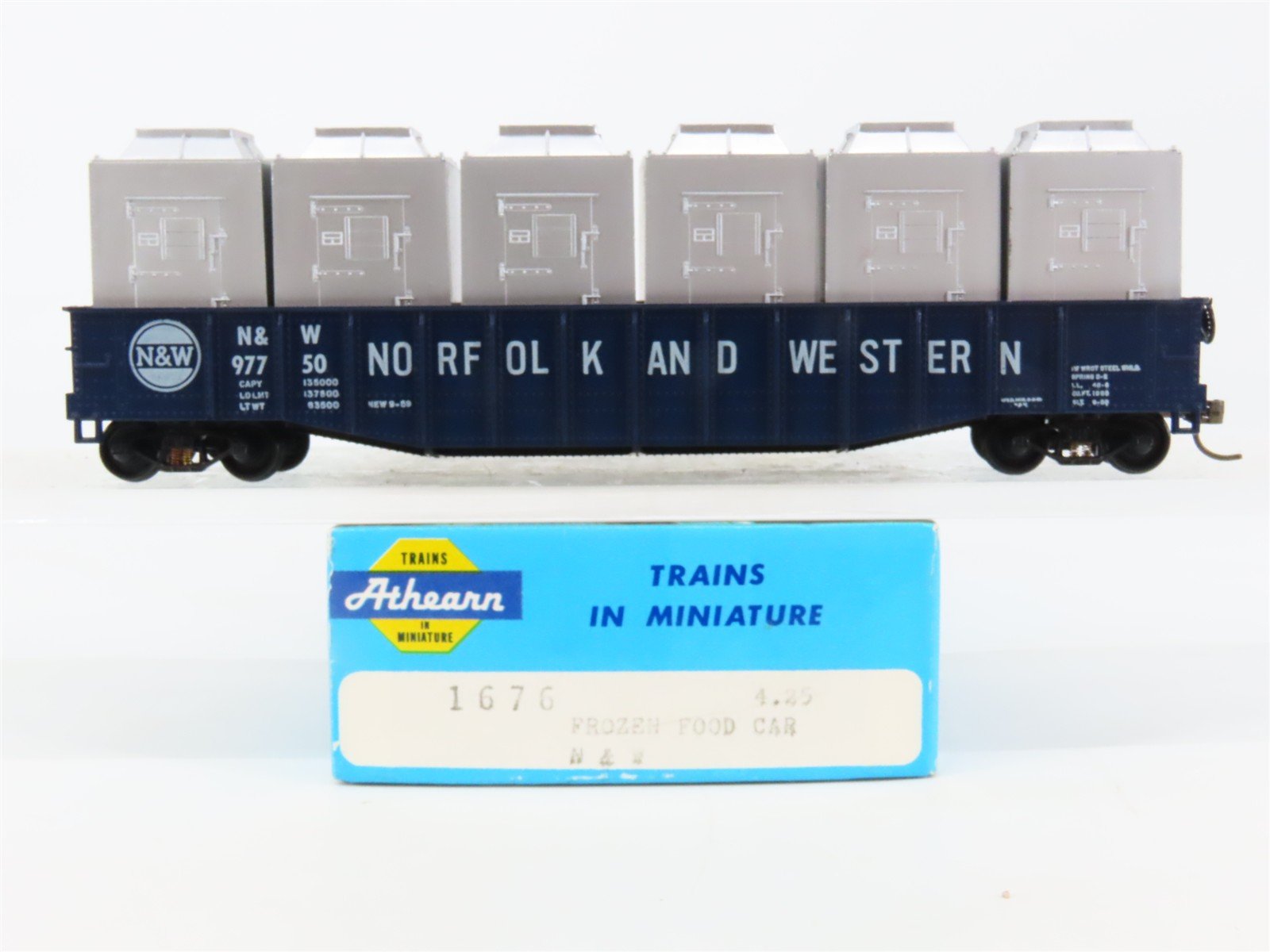 HO Scale Athearn 1676 N&W Norfolk & Western 50' Gondola #97750 w/ Load - BUILT