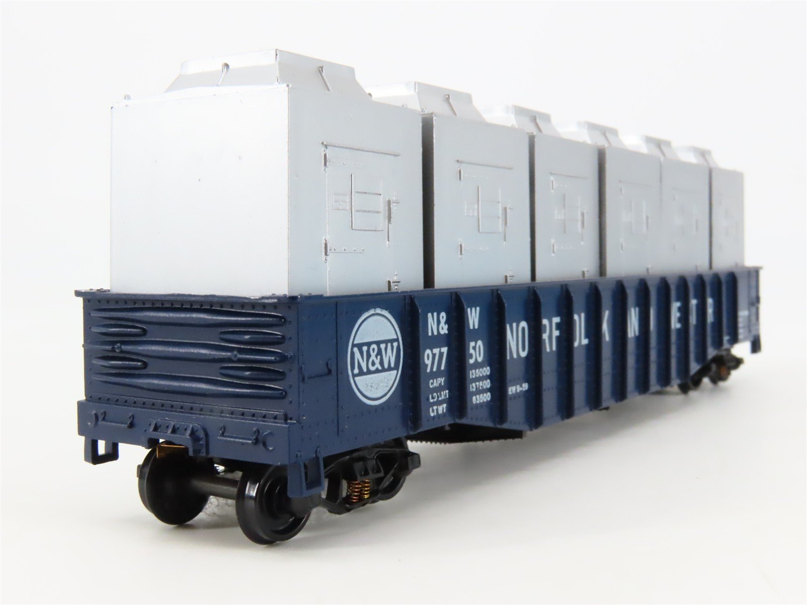 HO Scale Athearn 1676 N&W Norfolk & Western 50' Gondola #97750 w/ Load - BUILT