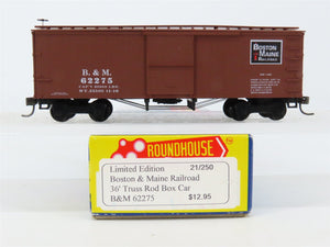 HO Roundhouse LE BM Boston & Maine 36' Truss Rod Box Car #62275 - BUILT