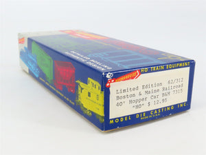 HO Scale Roundhouse LE BM Boston & Maine 3-Bay Hopper #7315 w/ Load - BUILT