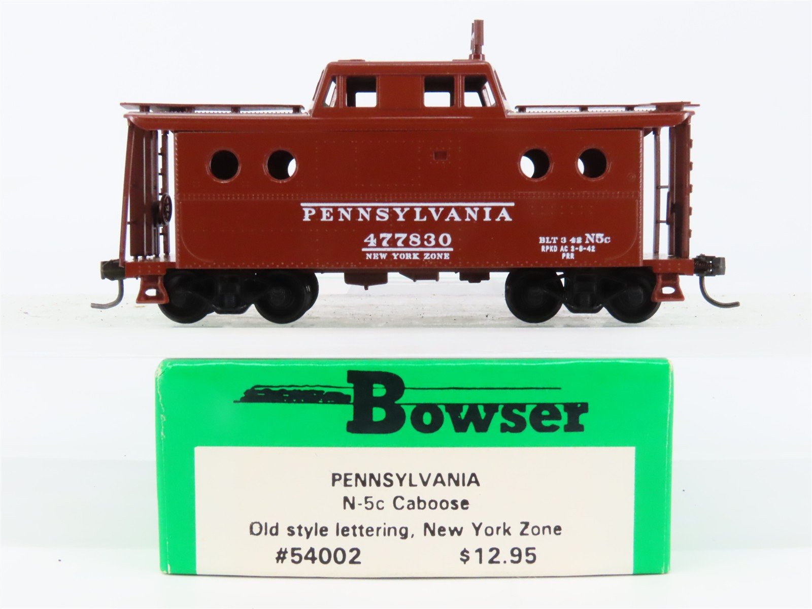 HO Scale Bowser 54002 PRR Pennsylvania New York Zone N-5C Caboose 477830 - BUILT