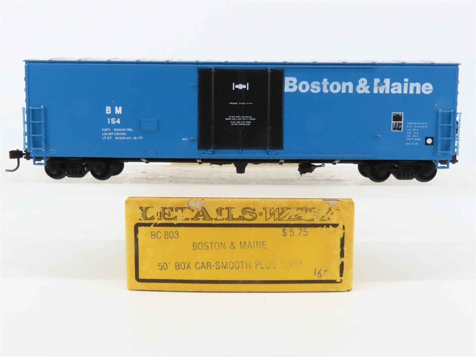 HO Scale Details West BC803 BM Boston & Maine 50' Box Car #154 - BUILT