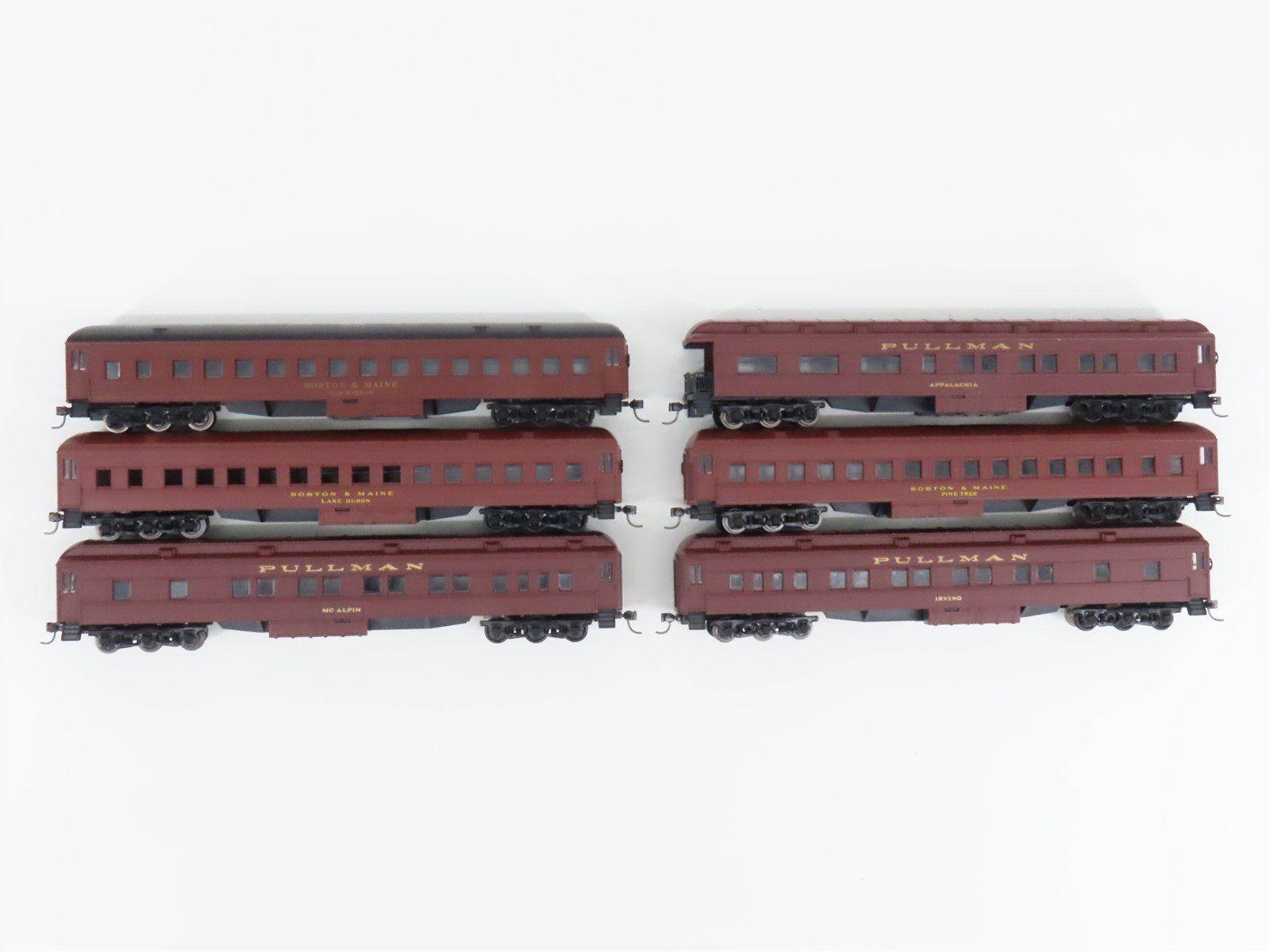 LOT of 6 HO Scale Athearn/Bev-Bel B&M Boston & Maine Coach/Obs Passenger Cars