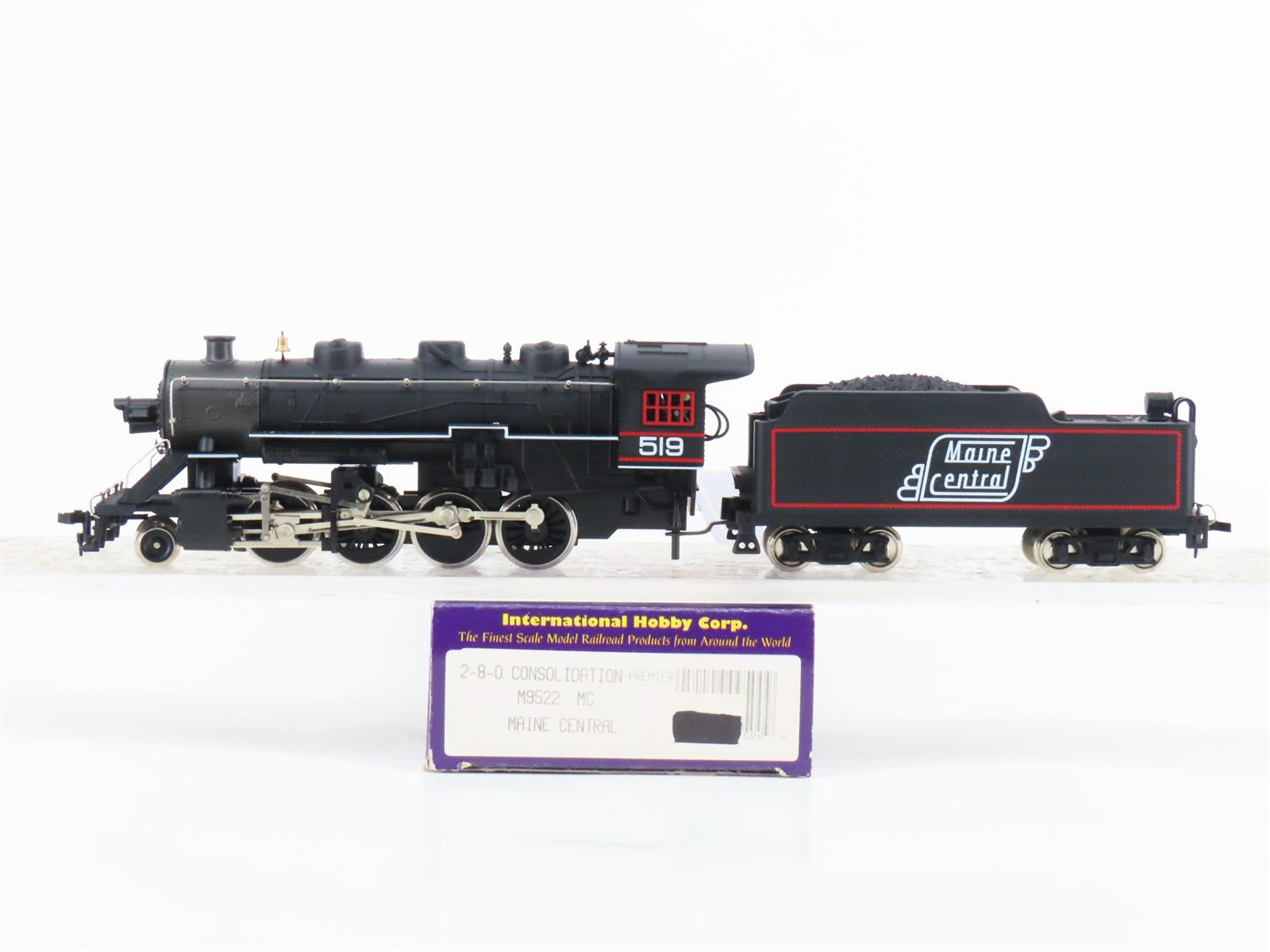 HO Scale IHC M9522 MEC Maine Central 2-8-0 Steam Locomotive #519