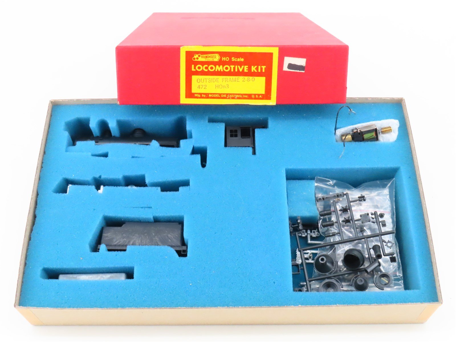 HOn3 Scale Roundhouse 472 Unlettered Outside Frame 2-8-0 Steam Locomotive Kit