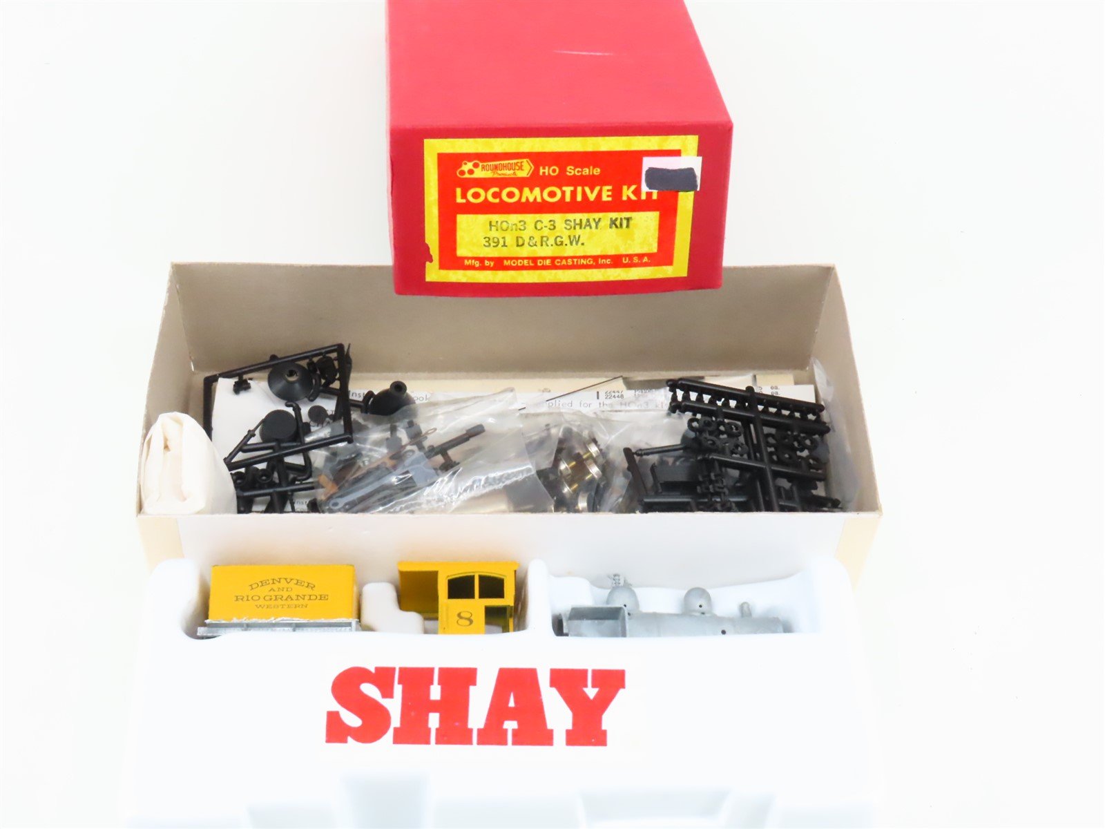 HOn3 Scale Roundhouse 391 DRGW Rio Grande C-3 Shay Steam Locomotive Kit