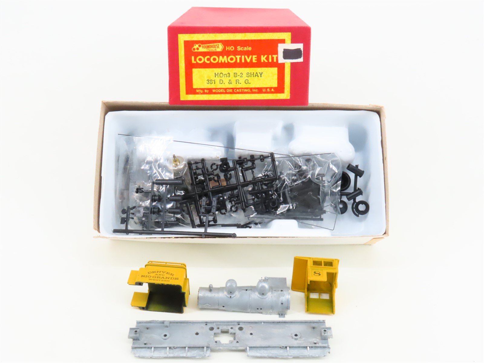 HOn3 Scale Roundhouse 381 DRGW Rio Grande B-2 Shay Steam Locomotive #8 Kit