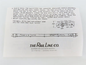 HOn3 Scale Rail Line Kit D&RGW Rio Grande Unlettered 30' Idler Flat Car