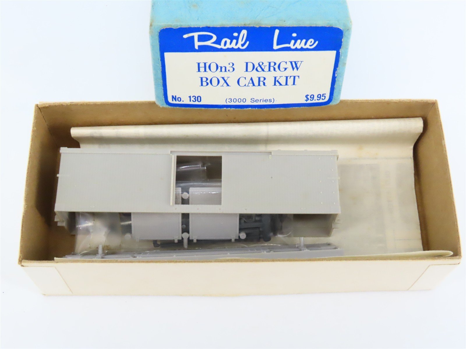 HOn3 Scale Rail Line Kit 130 D&RGW Rio Grande Unlettered 3000 Series Box Car