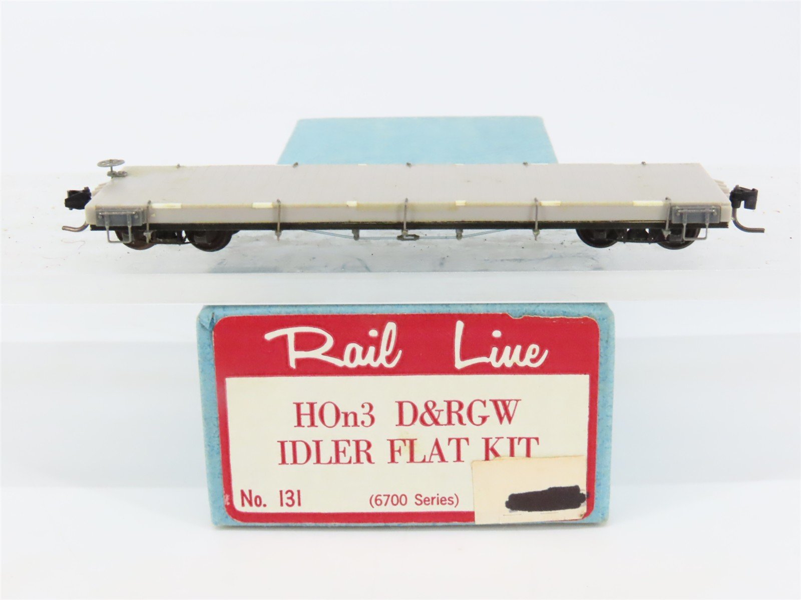 HOn3 Scale Rail Line 131 D&RGW Rio Grande Unlettered Idler Flat Car - BUILT