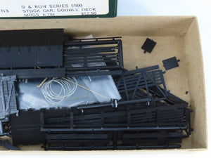HOn3 Scale The Model Railroad General Store Kit 101 D&RGW Double Deck Stock Car