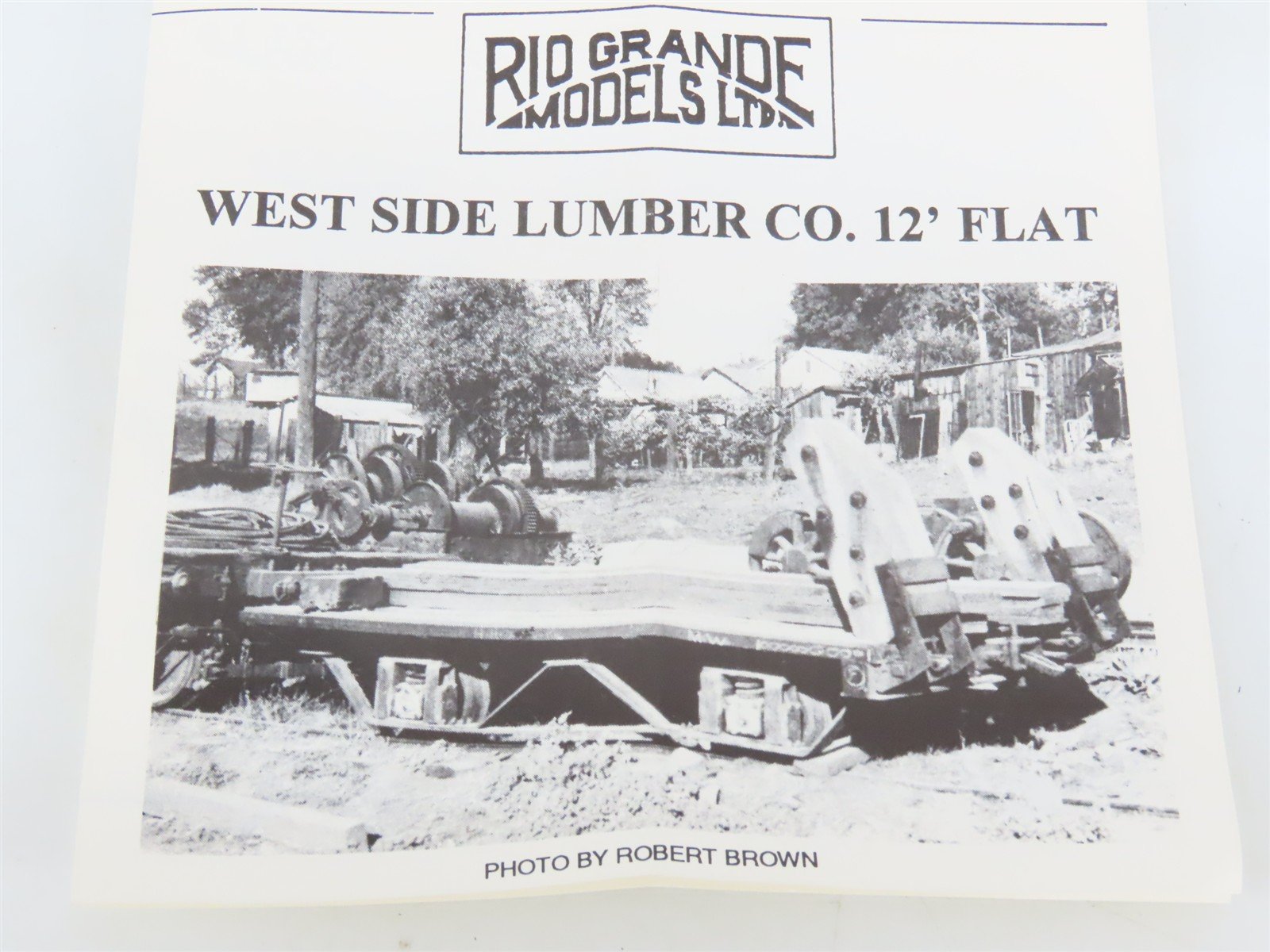 HOn3 Scale Rio Grande Models Kit 3062 Westside Lumber 12' Flat Car