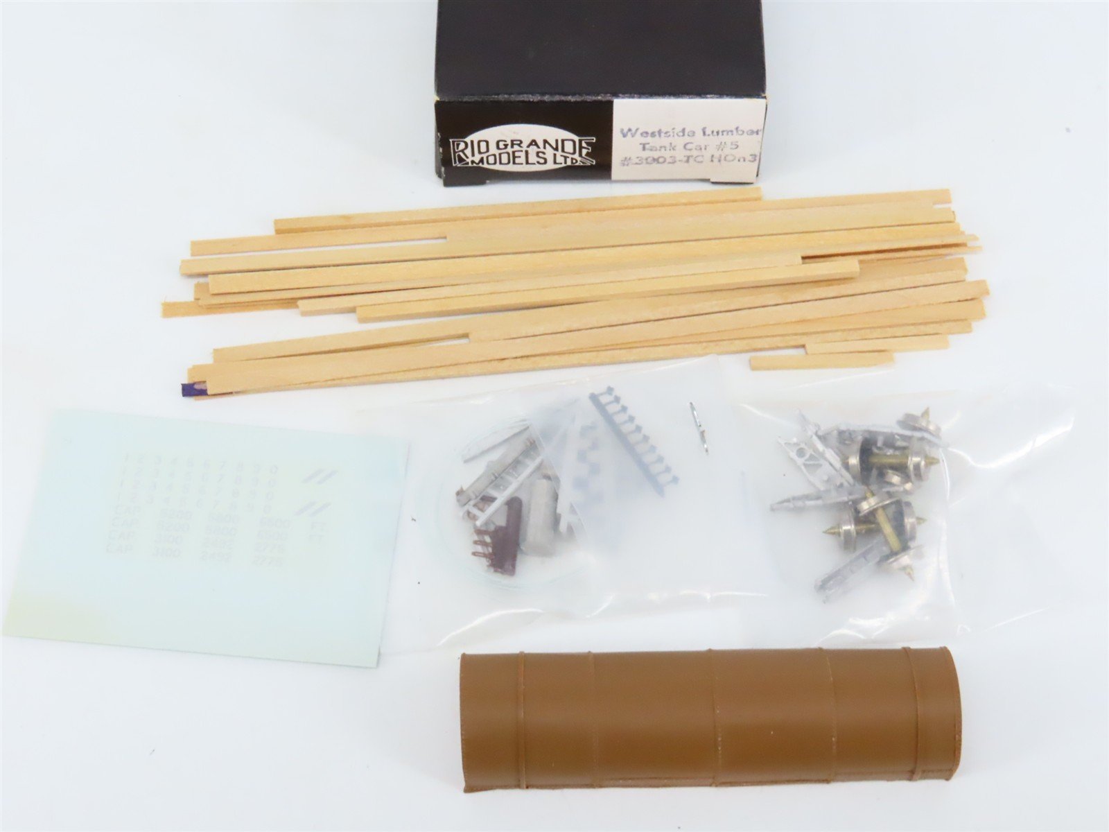 HOn3 Scale Rio Grande Models Kit 3003-TC Westside Lumber Co. Tank Car #5