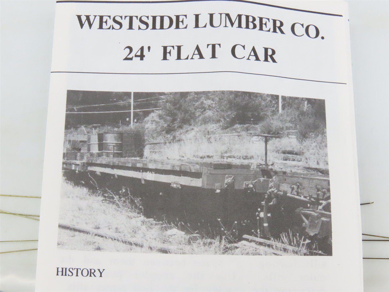 HOn3 Scale Rio Grande Models Kit 3006-FC Westside Lumber 24' Flat Car