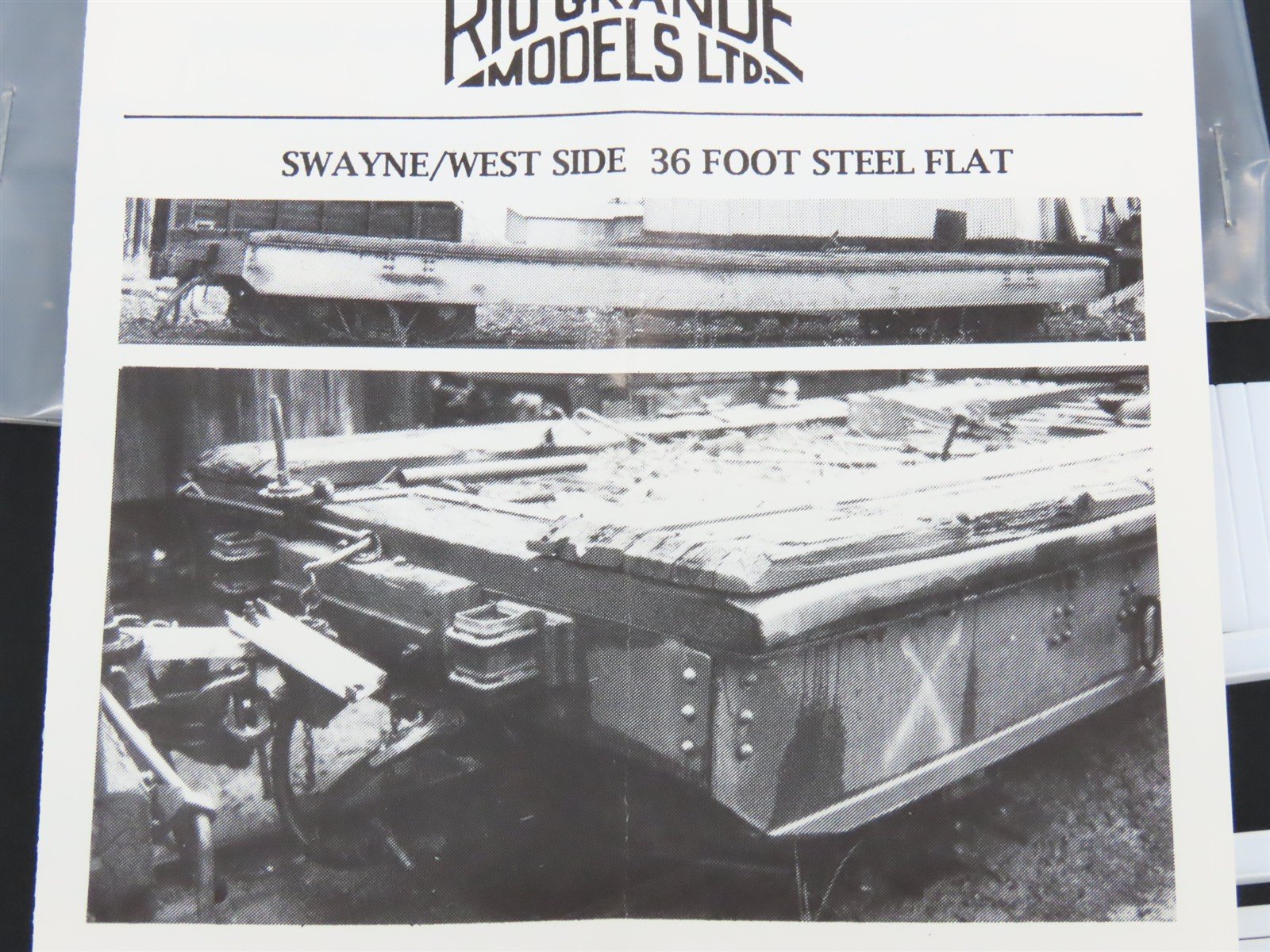 HOn3 Scale Rio Grande Models Kit 3061-SF Westside Lumber 36' Steel Flat Car
