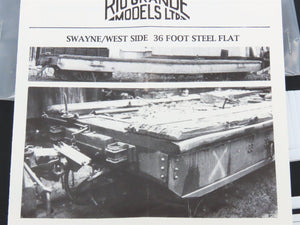 HOn3 Scale Rio Grande Models Kit 3061-SF Westside Lumber 36' Steel Flat Car