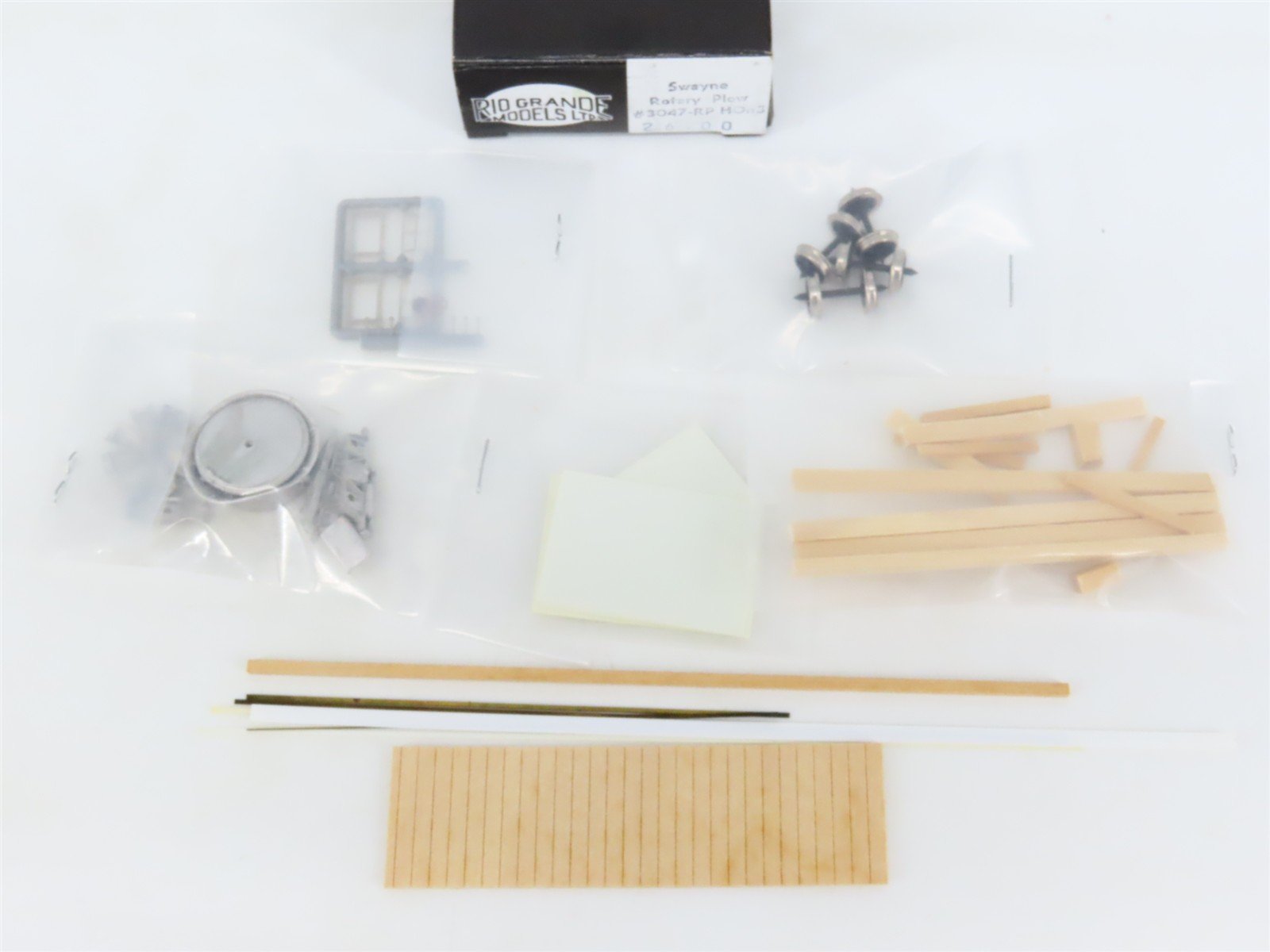HOn3 Scale Rio Grande Models Kit 3047-RP Swayne Rotary Snow Plow