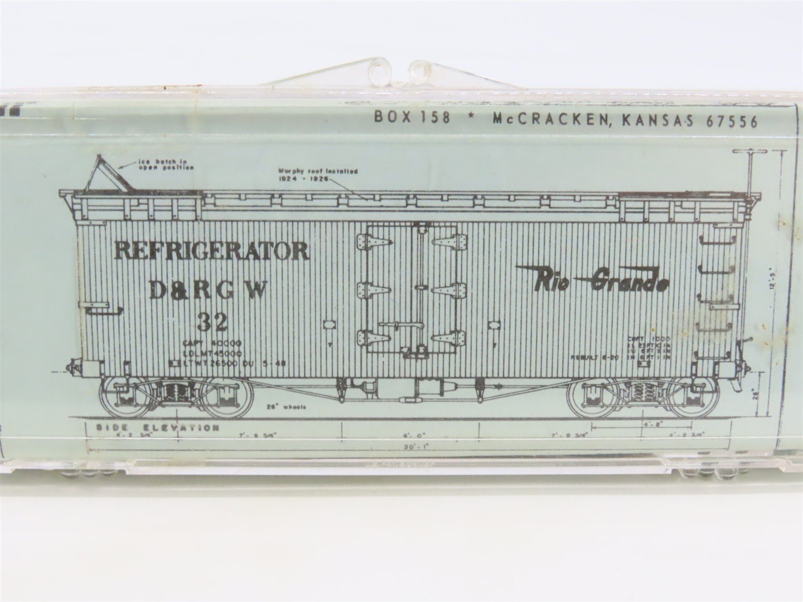HOn3 Scale Tomalco Kit HOn3-3 D&RGW Rio Grande 30' Reefer