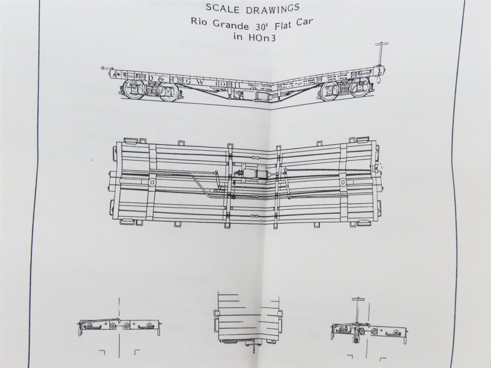 HOn3 Scale Grandt Line Kit 5186 D&RGW Rio Grande 30' Flat Car
